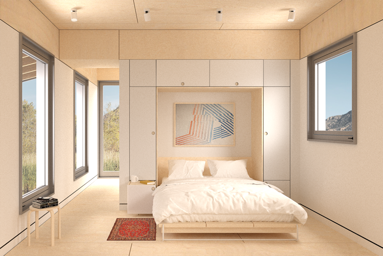 <p>Aleksis Bertoni, Architect, Type Five (BP2022 Juror). Flexible housing adapted over time.  Bedroom rendering of one example.  (<a href='/competition/essay/2022/essay-question'>See Essay Question: Introductions by jurors.</a>)</p>
